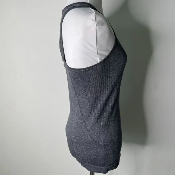 Lululemon Women's Grey Swiftly Tech Fitted Scoop Neck Tank Top Size 4 - Picture 3 of 6